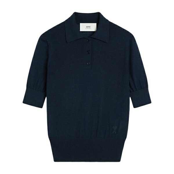 意中の女 レディース スポーツシャツ トップス Ami de coeur polo top Blue