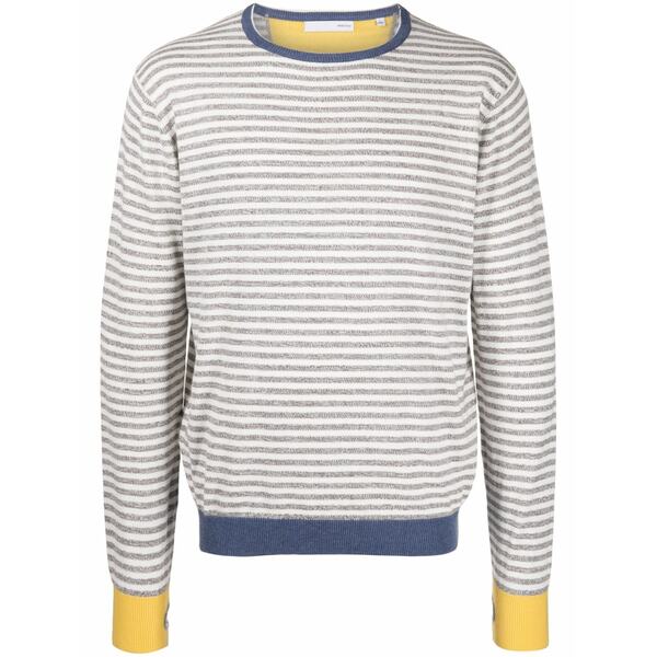 非公式棚卸し資産 メンズ パーカー・スウェットシャツ アウター The maximilien striped sweatshirt White