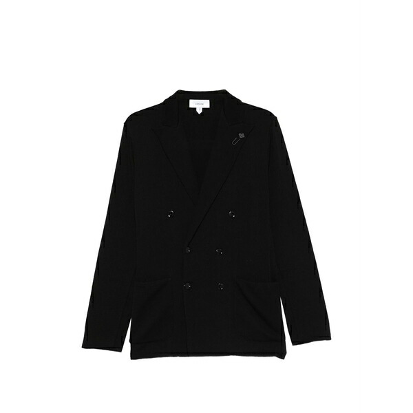 ラルディーニ メンズ ジャケット＆ブルゾン アウター Double-breasted blazer Black｜asty