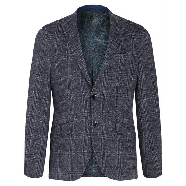 エトロ メンズ 上衣＆上衣 アウター Checked single-breasted blazer  Blue メンズファッション-コート・ジャケット