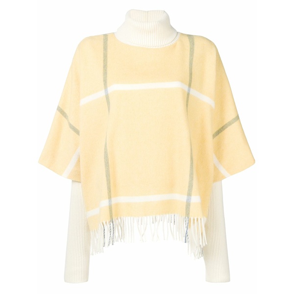 ロクサンダ レディース 編み物\u0026スウェーター アウター Check fringed jumper Yellow