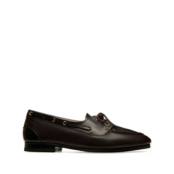 バリー メンズ 御召しものシューズ シューズ Plume leather derby shoes Brown