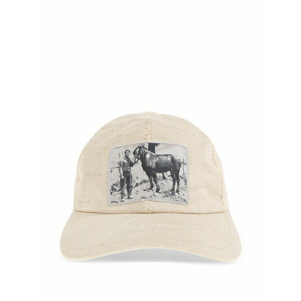 ジャクエムス メンズ かぶり笠 付属品 Paysan graphic-patch baseball cap Neutrals