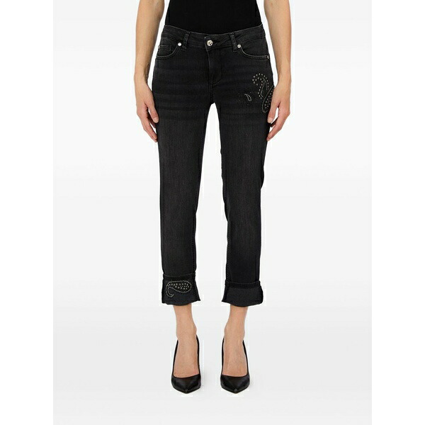 リュージョー レディース 心地好いズボン下 ボトムス Embellished pants Black