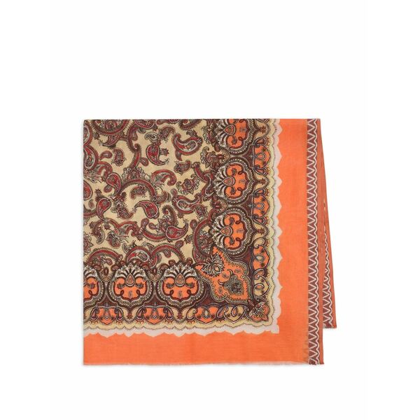 マリパルミ レディース えり巻き・袈裟・えり巻き 付属物 Collection print fringed scarf Orange