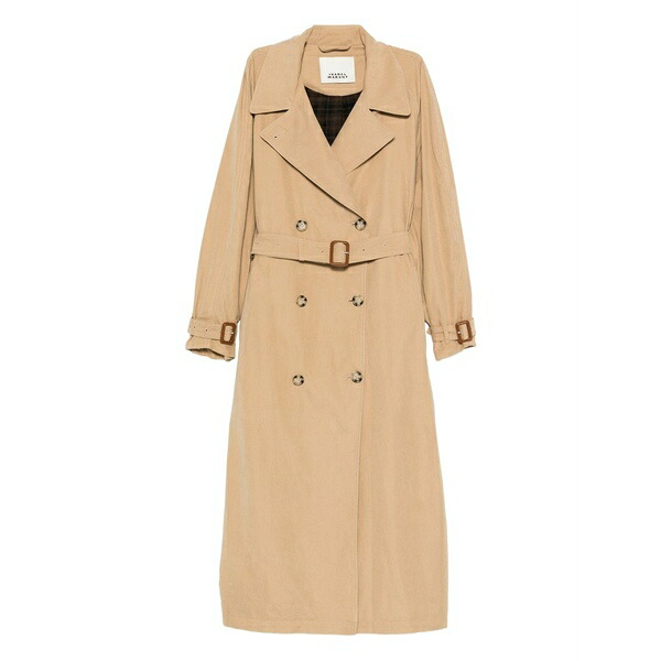 イザ呼びりん マラン レディース 厚地の外套 アウター Elea belted double-breasted trench coat Neutrals