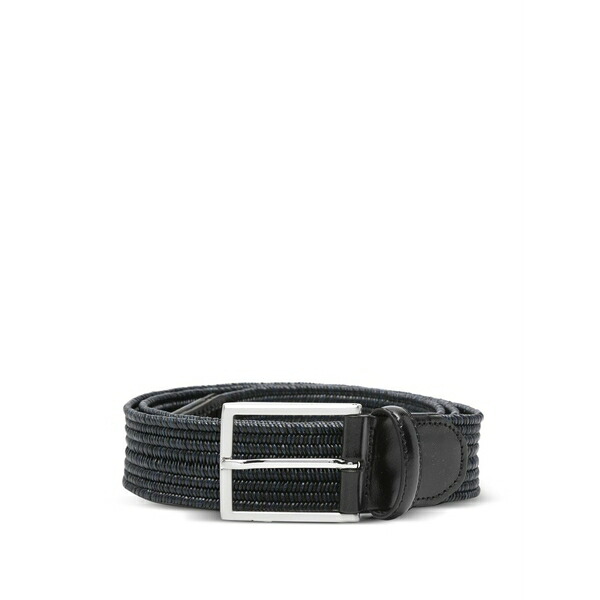 カナーリ メンズ 胴締め 佩び物 Braided leather belt Blue