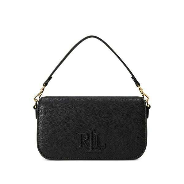 ラルフローレン レディース ショルダーバッグ バッグ Embossed-logo shoulder bag Black