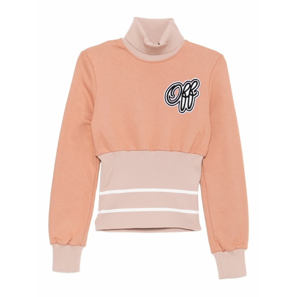 オフホワイト レディース ニット&セーター アウター Cheerleader ribbed sweatshirt Pink｜asty