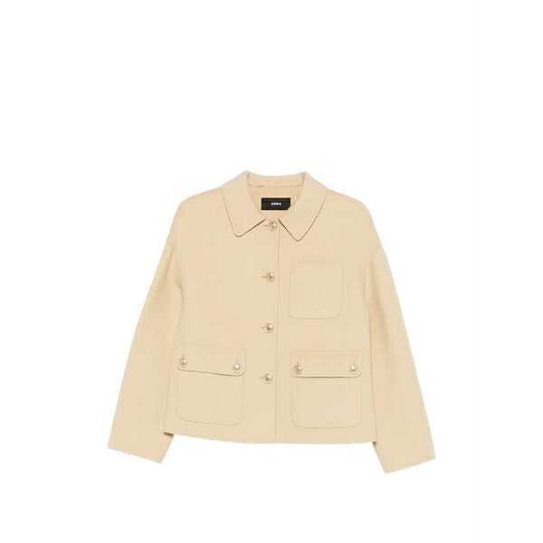 アルマ レディース 上衣＆上衣 アウター Flap-pocket jacket Neutrals