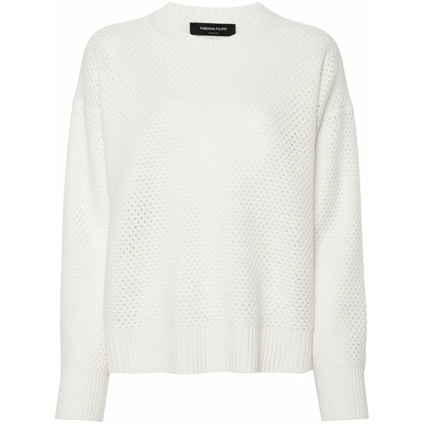 ファビアナ フィリッピ レディース 編み物\u0026ティーシャツ アウター Open-knit dress Neutrals