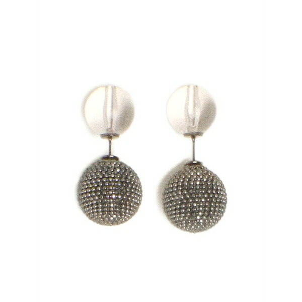 ファビアナ フィリッピ レディース ピアス＆イヤリング アクセサリー Embellished drop earrings Silver｜asty