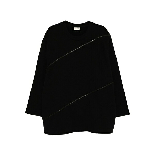 カシミ メンズ パーカー・スウェットシャツ アウター Spiral sweatshirt Black