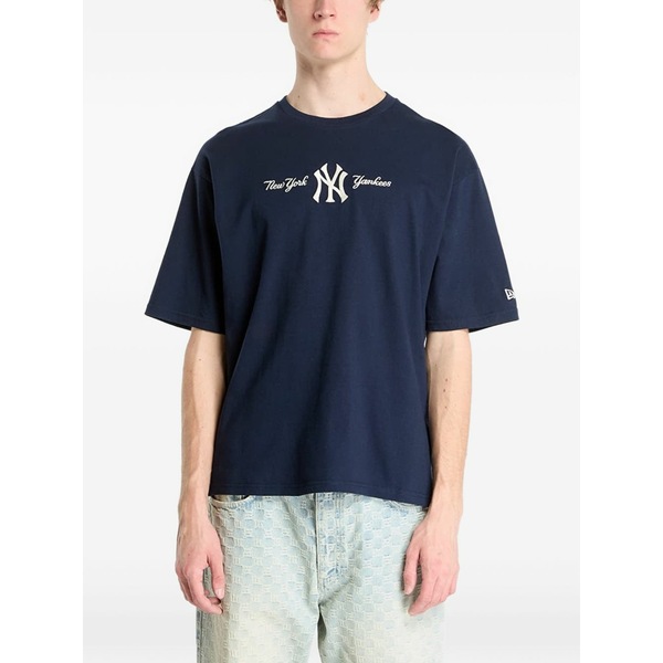ニュー内鰓 メンズ プルオーバー トップス New york yankees mlb t-shirt Blue