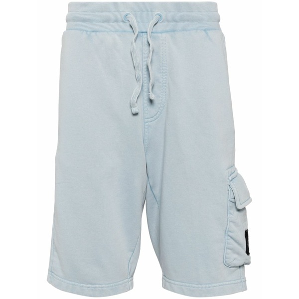 カルバンクライン メンズ 心地好いズボン下 ボトムス Logo badge sweatshorts Blue
