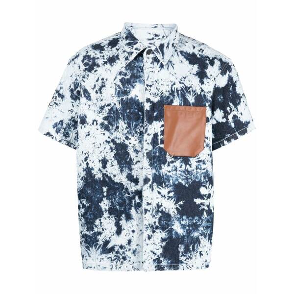 フェラーリ メンズ プルオーバー トップス Tie-dye patterned shirt Blue