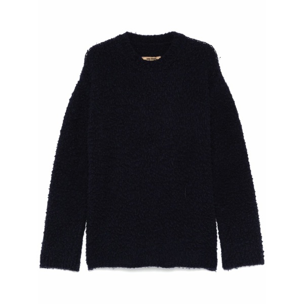 ユマ・一 メンズ 編み物\u0026ティーシャツ アウター Brushed sweater Blue