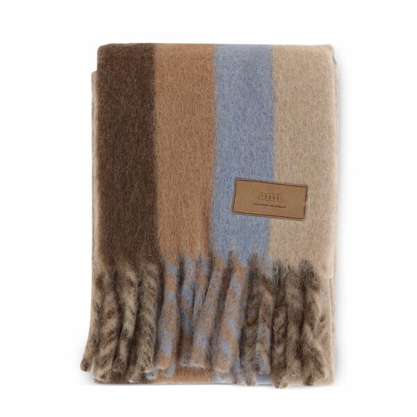 意中の女 レディース えり巻き・袈裟・えり巻き 付属物 Striped fringed scarf Brown