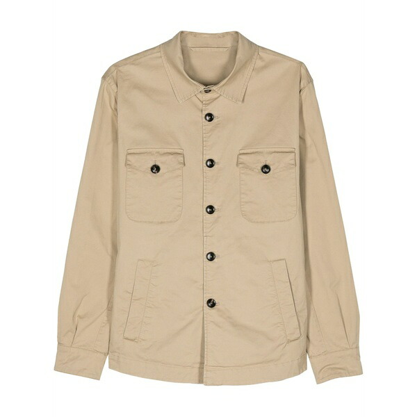 マッザレッリ メンズ シャツ トップス Long-sleeve cargo shirt Neutrals｜asty