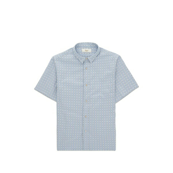 フォルテラ メンズ プルオーバー トップス Checkered pattern shirt Blue