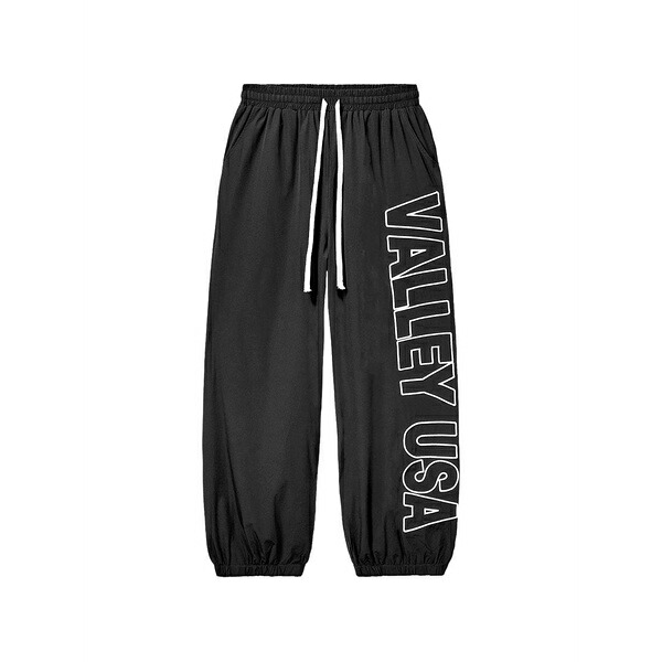 頭を覆う物 メンズ 心地好いズボン下 ボトムス Elasticated-waistband track pants Black