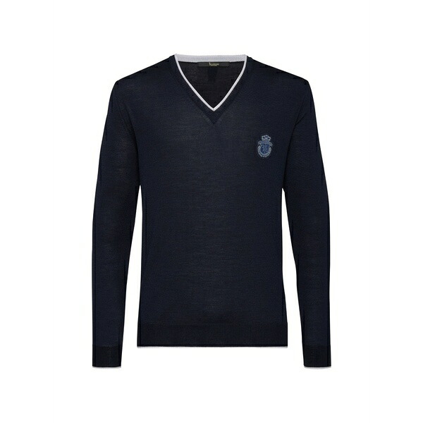 ビリオネア メンズ パーカー・スウェットシャツ アウター Miguel v-neck sweater Blue