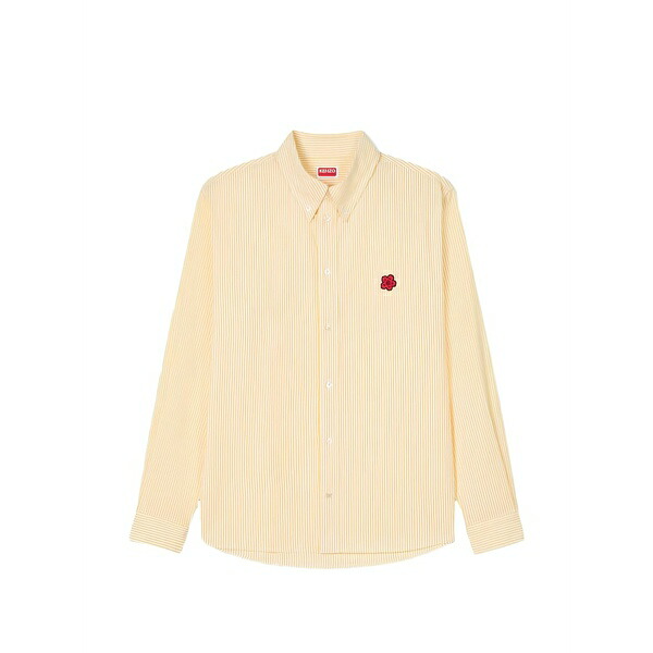 ケンゾー メンズ プルオーバー トップス Boke flower embroidered cotton shirt Yellow