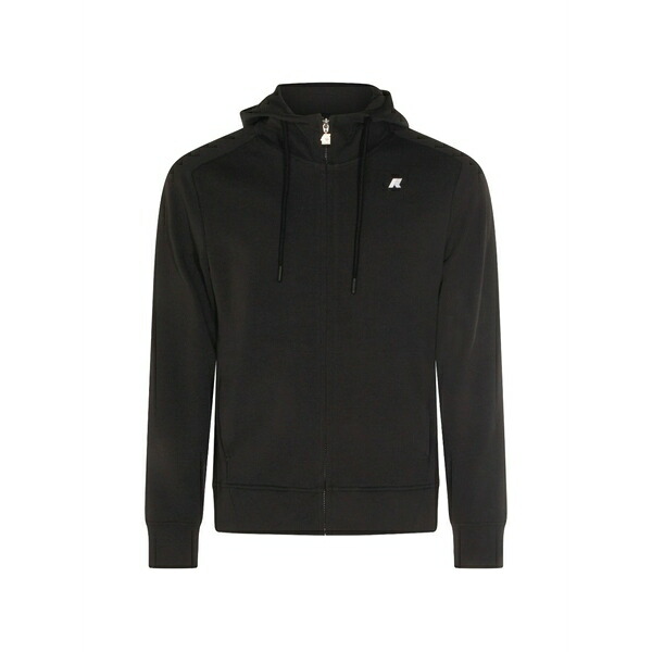 ケイウェイ メンズ パーカー・スウェットシャツ アウター Anton logo-patch zip-up hoodie Black