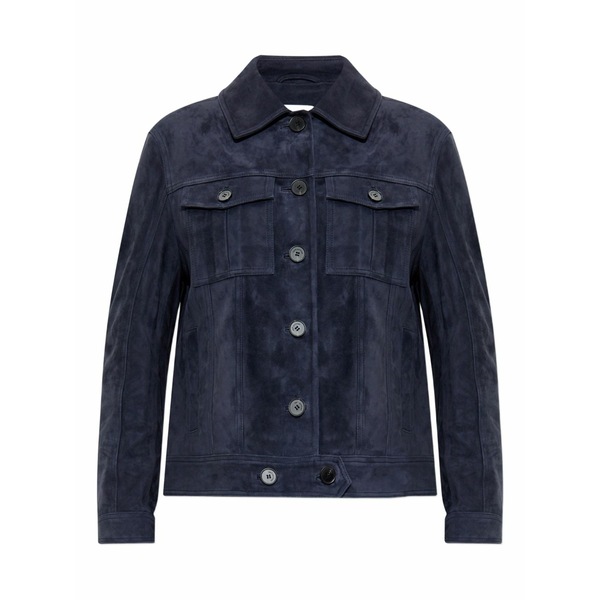 セルフ・ポートレイト レディース 上衣＆上衣 アウター Flap-pocket suede jacket Blue