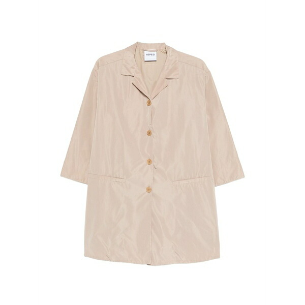 アスペジ レディース 厚地の外套 アウター Button front coat Neutrals コート・ジャケット-レディースファッション