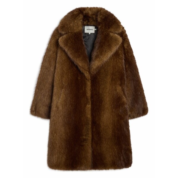 アッパリス レディース 厚地の外套 アウター Steffi notched-lapel coat Brown