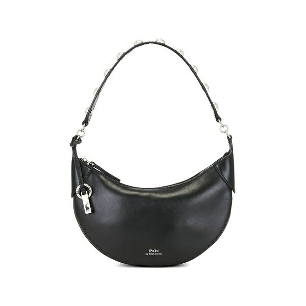 ラルフローレン レディース ショルダーバッグ 御徒面子 Stud-embellished shoulder bag  Black