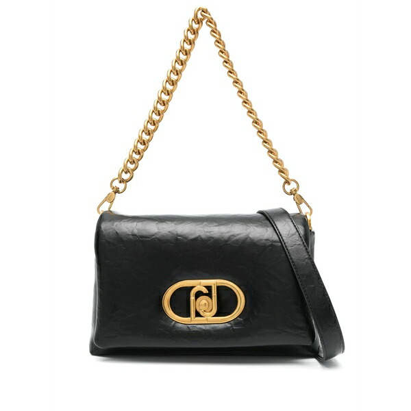 リュージョー レディース ショルダーバッグ バッグ Logo-plaque cross body bag Black|asty