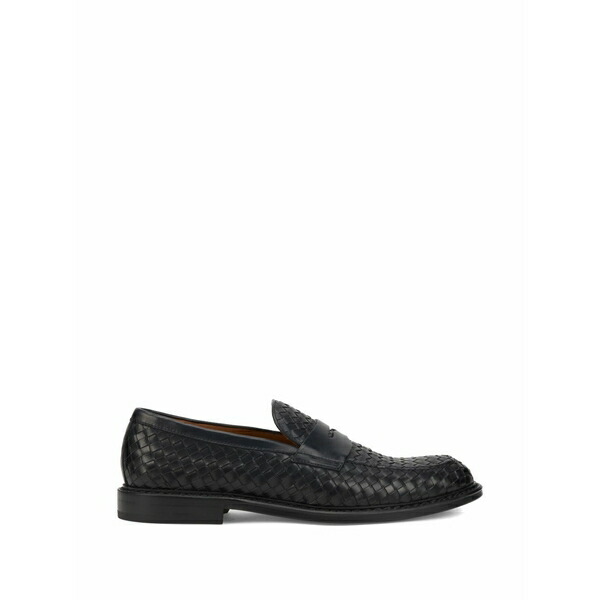 ドンカルズ メンズ スリッポン・ローファー シューズ Woven penny loafers Black｜asty