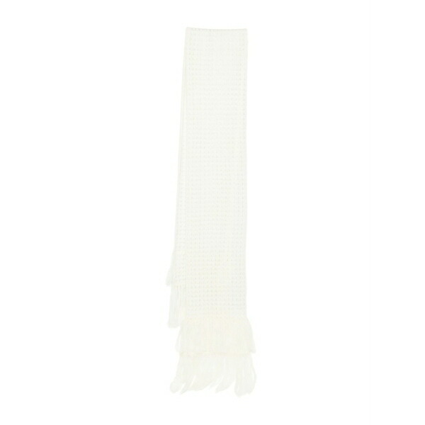 ファビアナ フィリッピ レディース えり巻き・袈裟・えり巻き 付属物 Fringed knit scarf White