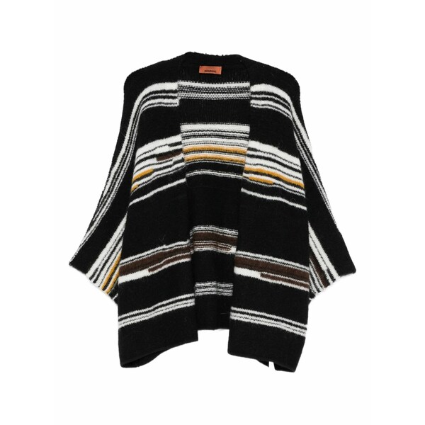 ミッソーニ レディース ジレー アウター Striped v-neck cardigan Black