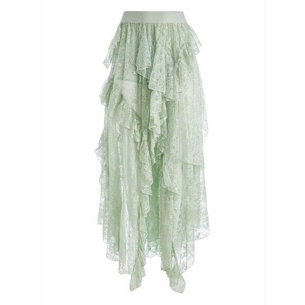 アリス アンド オリビア レディース スコート ボトムス Karys asymmetric skirt Green
