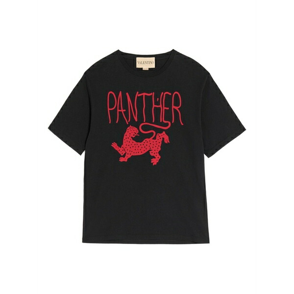 ヴァレンティノ ガラヴァーニ レディース ティーシャツ トップス Printed cotton t-shirt Black