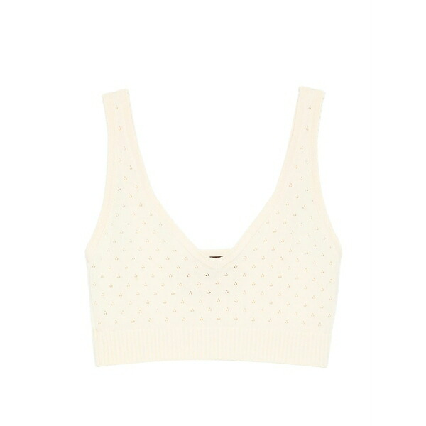 プランシー レディース カットソー トップス V-neck sleeveless top Neutrals