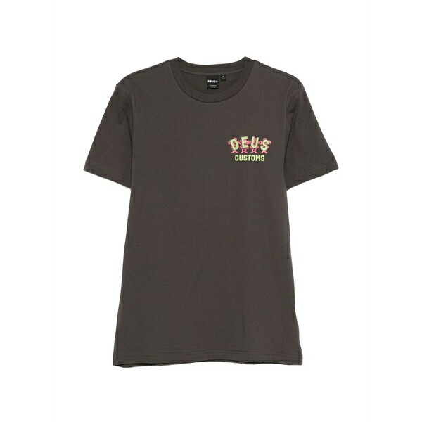 デウス エクス マキナ メンズ Tシャツ トップス Fancy pansy floral-print t-shirt Grey|asty