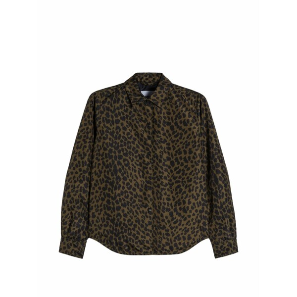アスペジ レディース プルオーバー トップス Glue button-front shirt jacket Green