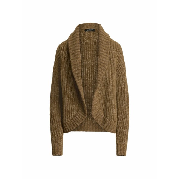 ラルフローレン レディース ジレー アウター Shawl-collar knitted cardigan Brown