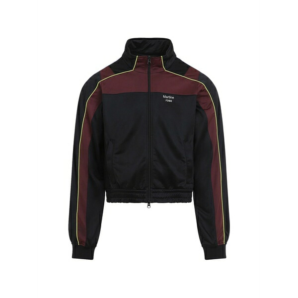 マーティン・ローズ メンズ ジャケット&ブルゾン アウター Shrunken zip-up track jacket Black|asty