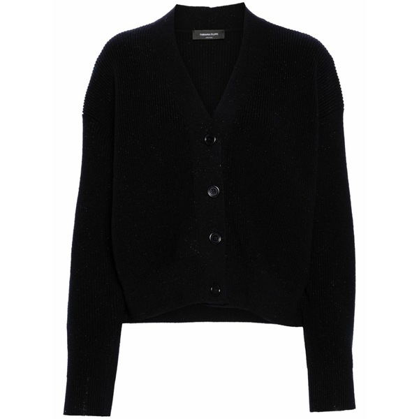 ファビアナ フィリッピ レディース ジレー アウター Chunky-knit cardigan Blue