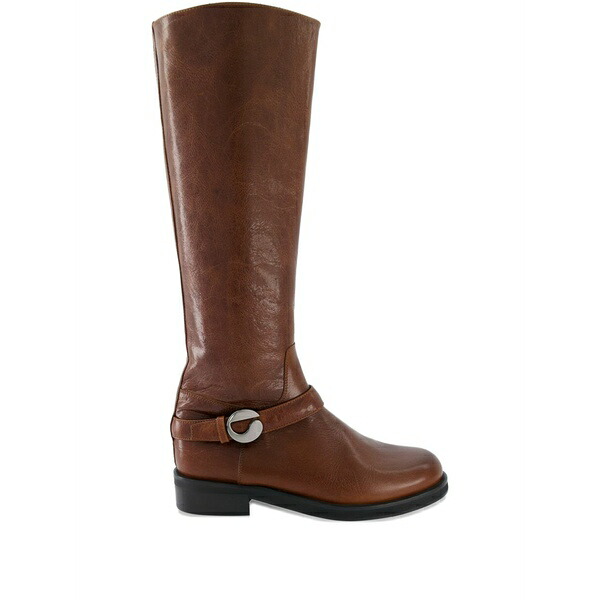 コペルニ レディース ブーツ シューズ Cavalier buckle-strap knee-high boots Brown