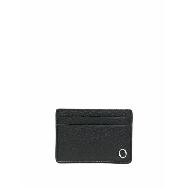 オルチアーニ メンズ 紙入れ 付属品 Logo-plaque cardholder Black