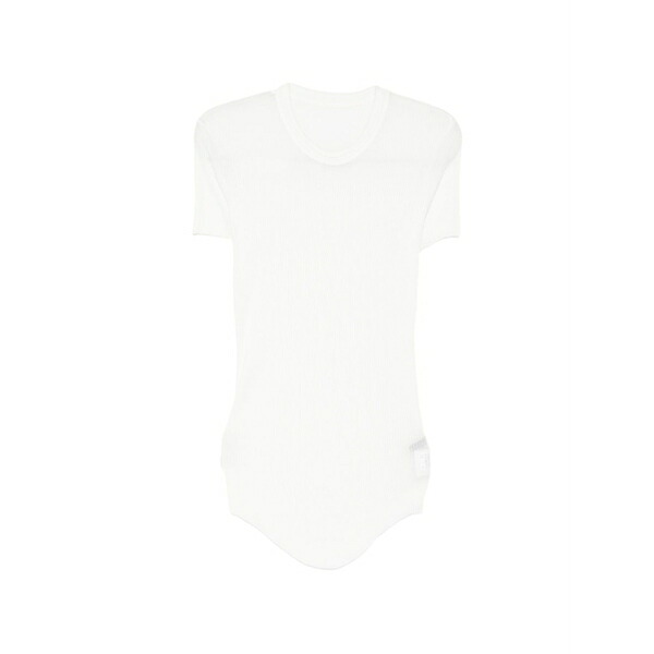 ユリウス メンズ プルオーバー トップス Ribbed t-shirt Neutrals