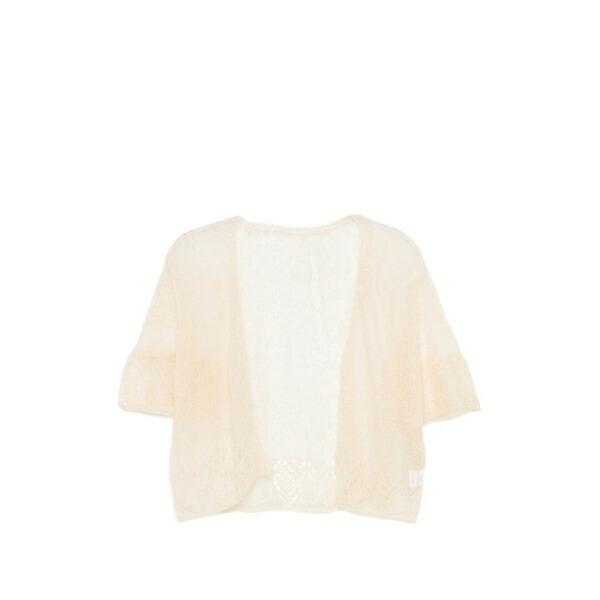 メドモワゼル レディース ジレー アウター Beige lace cardigan Neutrals