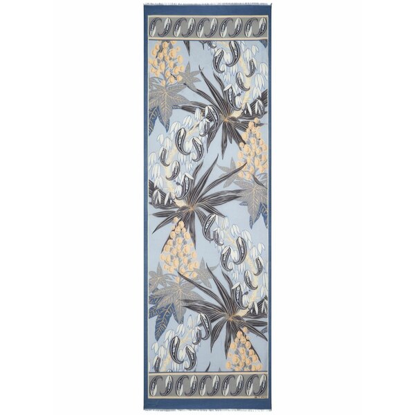 エトロ メンズ えり巻き・袈裟・えり巻き 付属物 Frayed floral-print scarf Blue