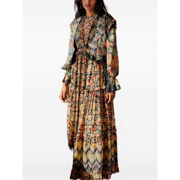 へマント\u0026ナンディータ レディース 上衣＆上衣 アウター Lief beaded jacquard gilet Brown